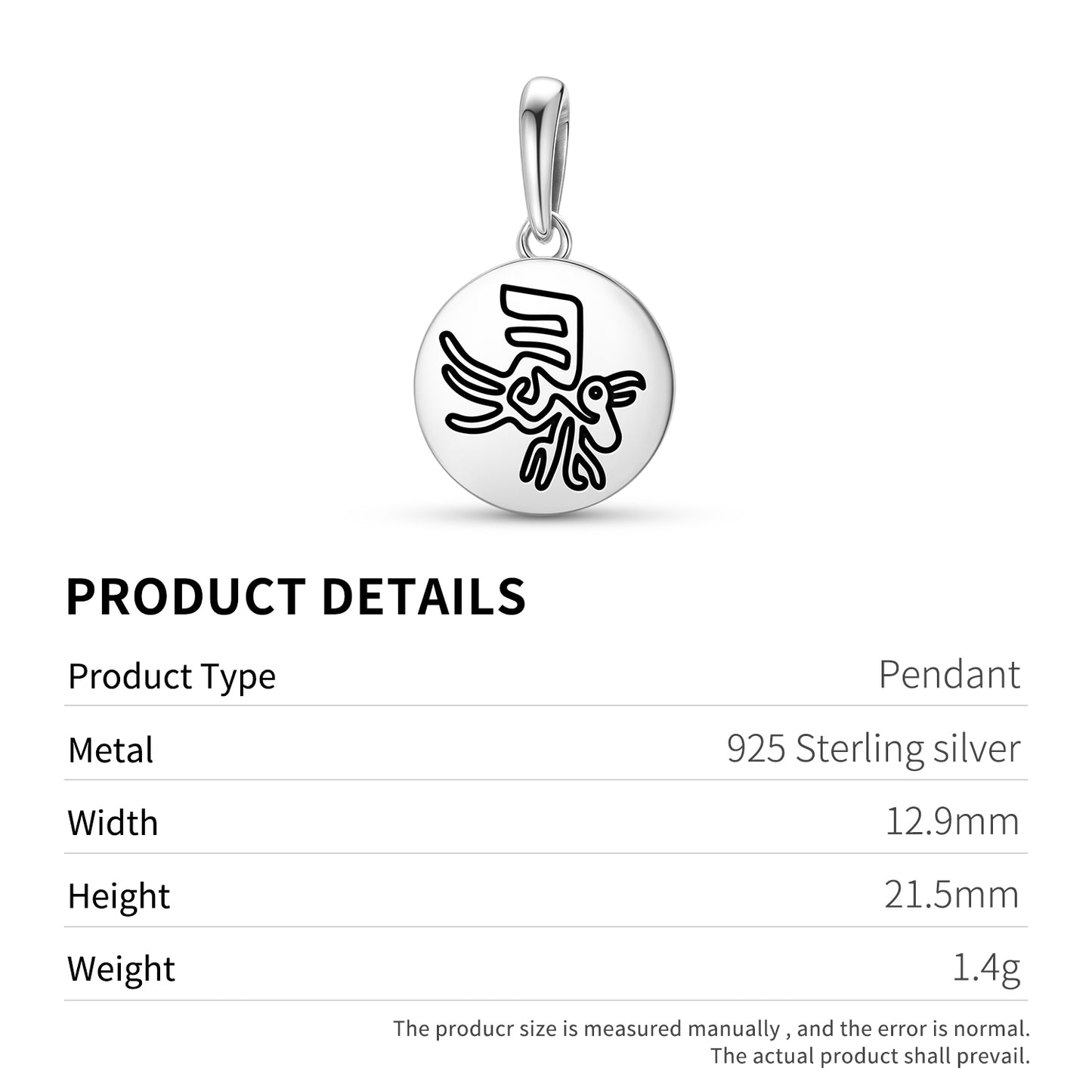 The Pelican Nazca lines Symbols Pendant Dangle Charm