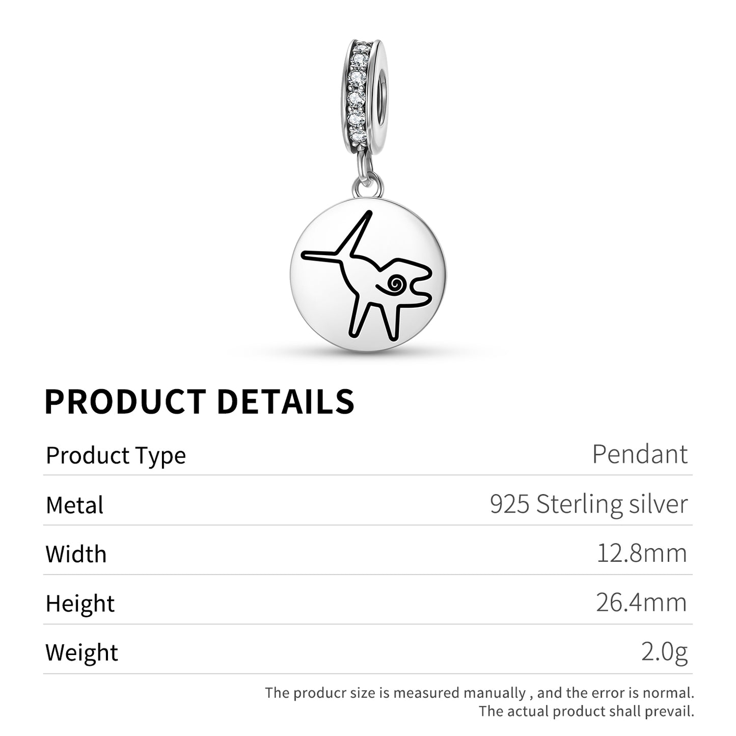 The Whale Nazca lines Symbols Pendant Dangle Charm
