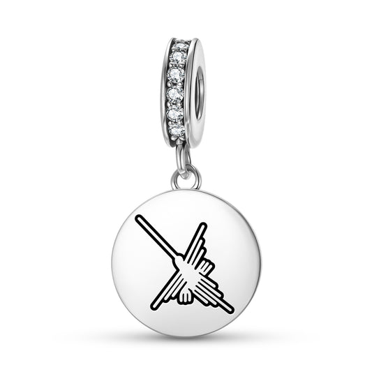 The Hummingbird Nazca lines Symbols Pendant Dangle Charm