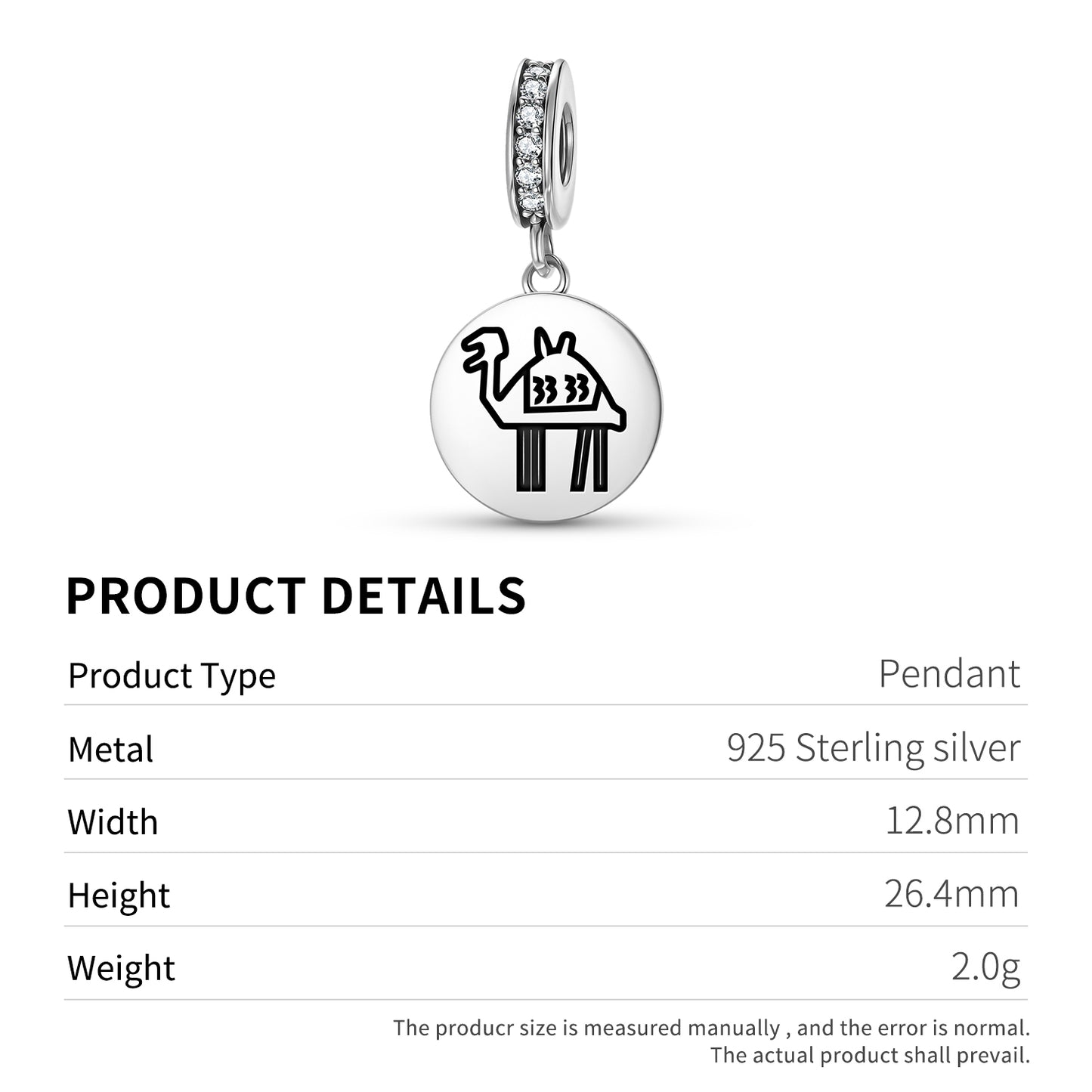 Camel Persian Symbols Pendant Dangle Charm
