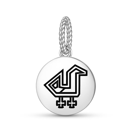Chicken and Rooster Persian Symbols Pendant Dangle Charm