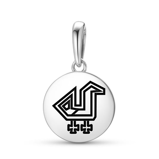 Chicken and Rooster Persian Symbols Pendant Dangle Charm