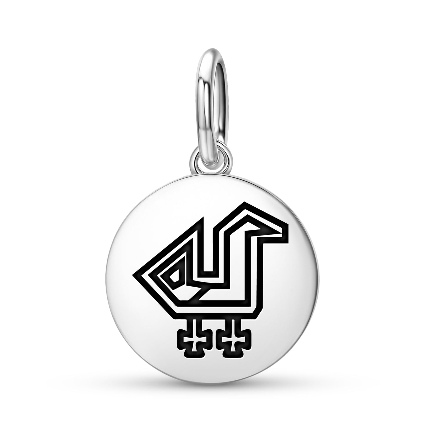 Chicken and Rooster Persian Symbols Pendant Dangle Charm