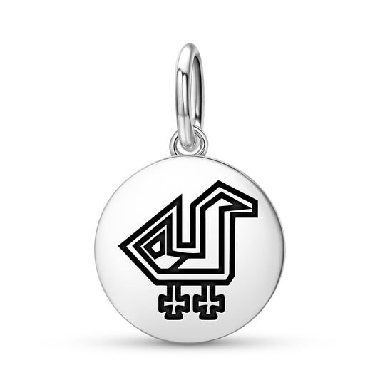 Chicken and Rooster Persian Symbols Pendant Dangle Charm