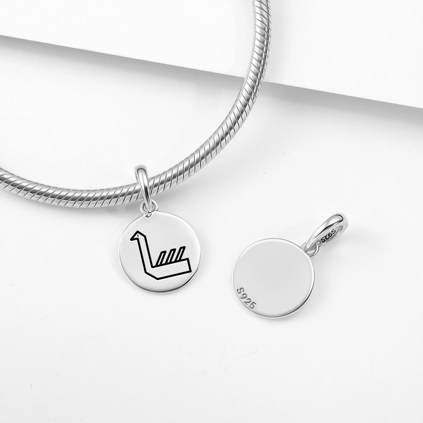 Swan Duck Persian Symbols Pendant Dangle Charm