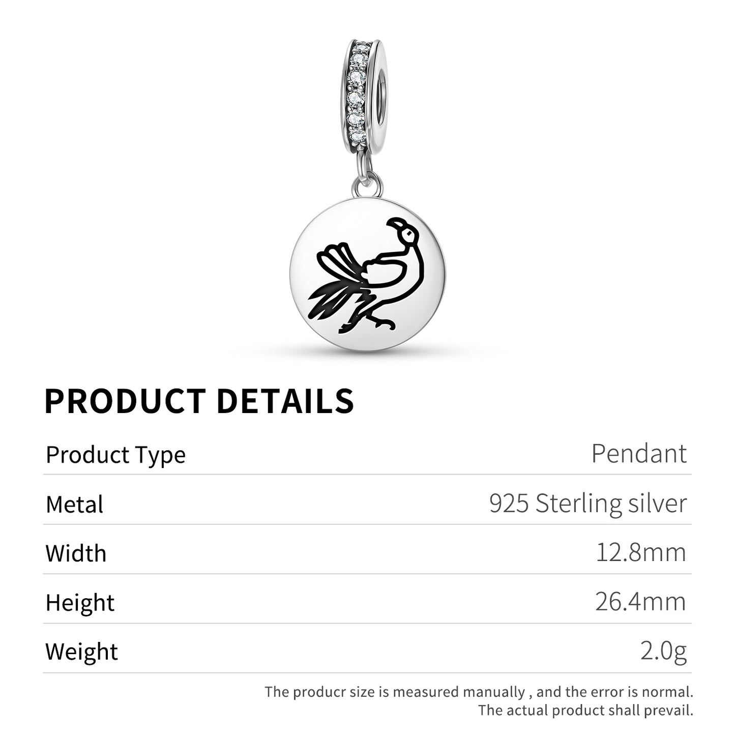 Parrot Persian Symbols Pendant Dangle Charm