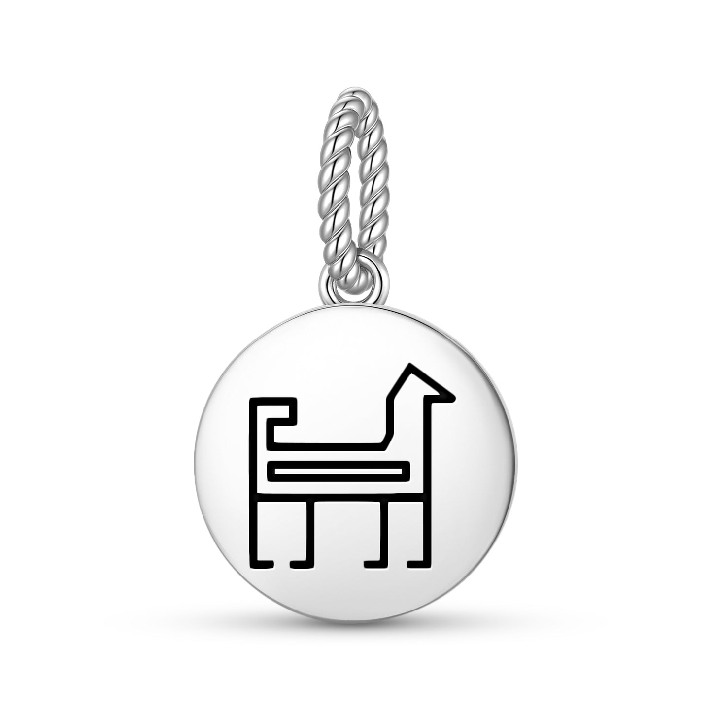 Dog Persian Symbols Pendant Dangle Charm