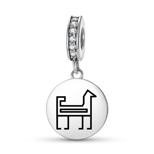 Dog Persian Symbols Pendant Dangle Charm