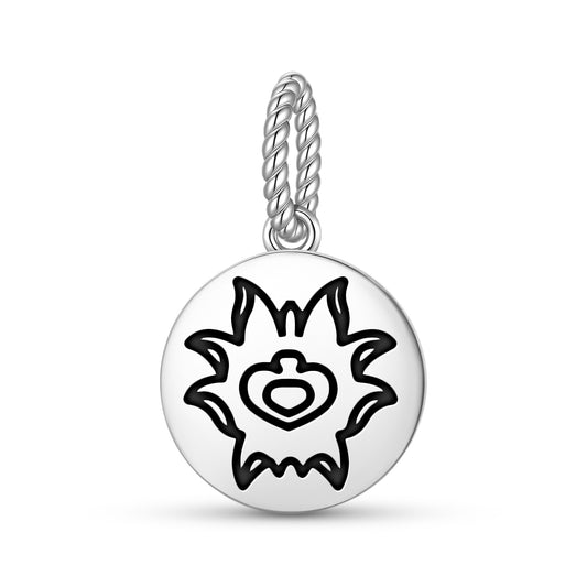 Peony Persian Symbols Pendant Dangle Charm