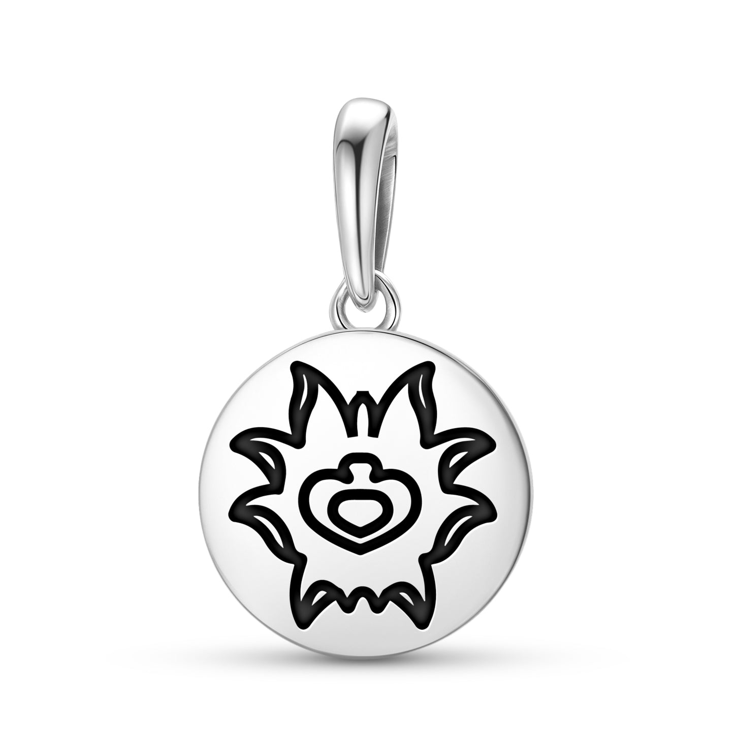 Peony Persian Symbols Pendant Dangle Charm