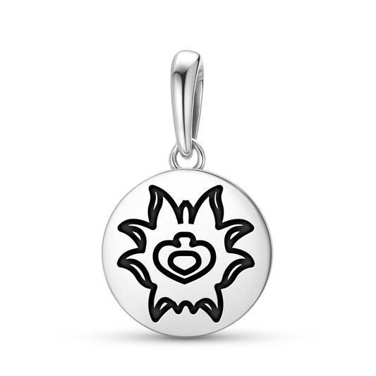 Peony Persian Symbols Pendant Dangle Charm