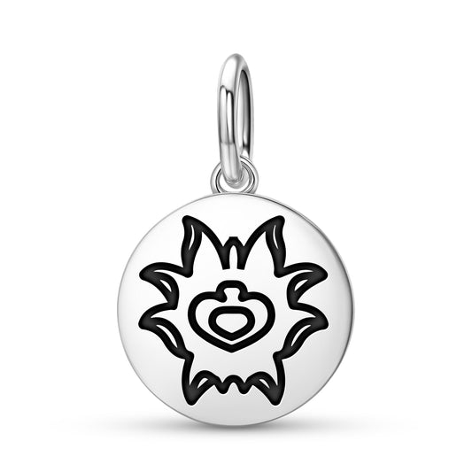 Peony Persian Symbols Pendant Dangle Charm