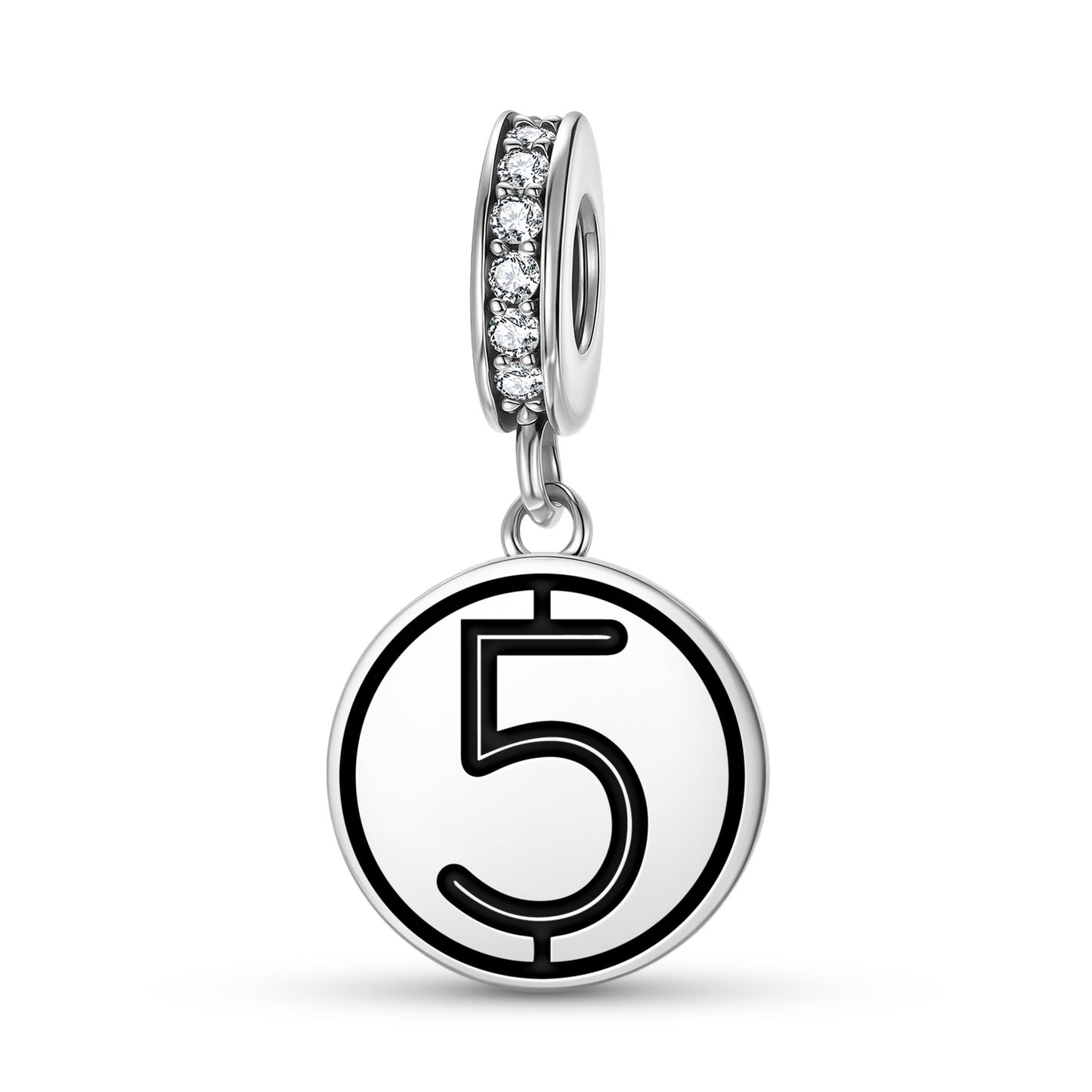 Number 5 Persian Symbols Pendant Dangle Charm