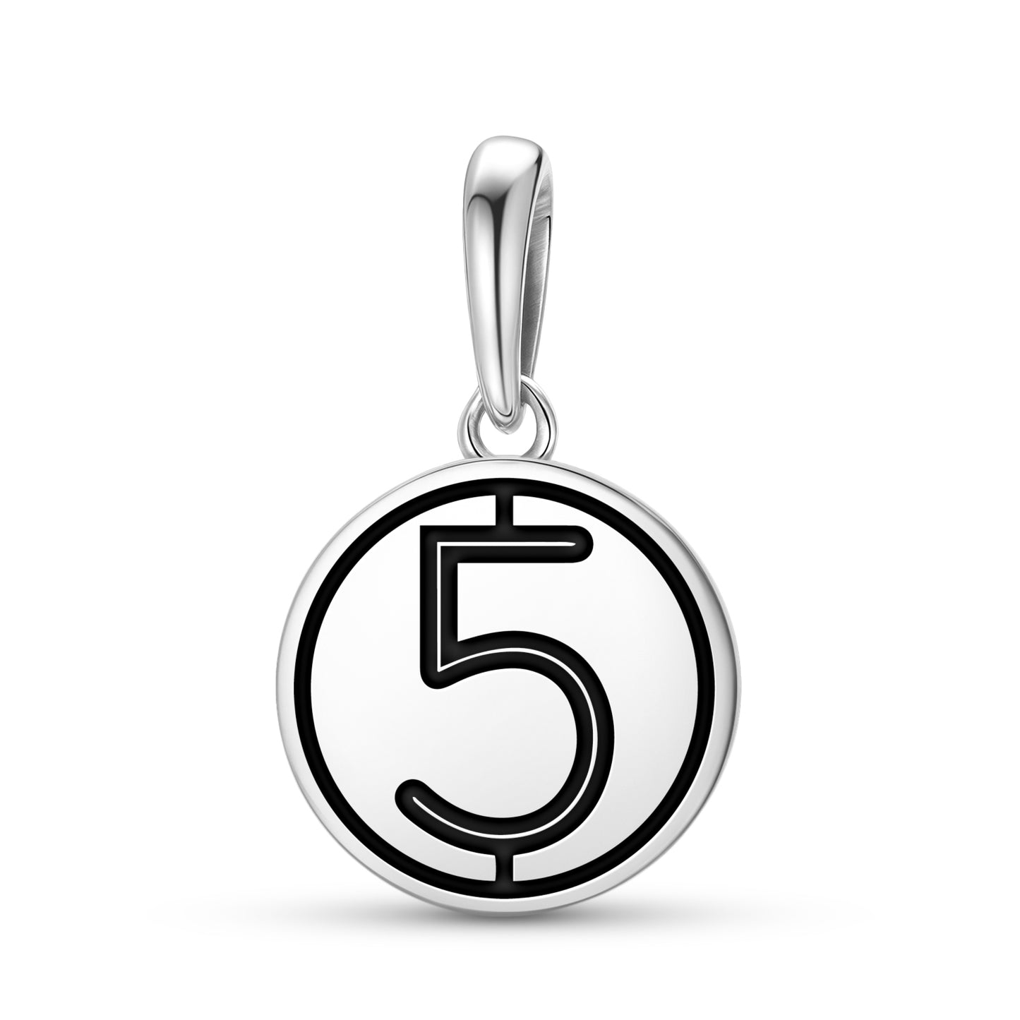 Number 5 Persian Symbols Pendant Dangle Charm
