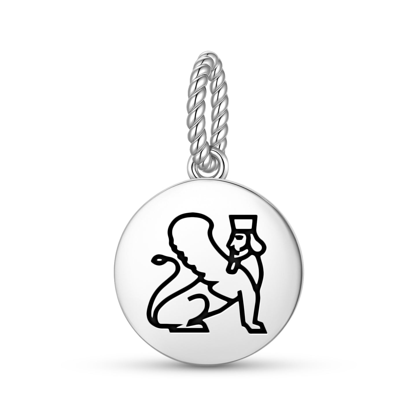 Winged Sphinx Persian Symbols Pendant Dangle Charm