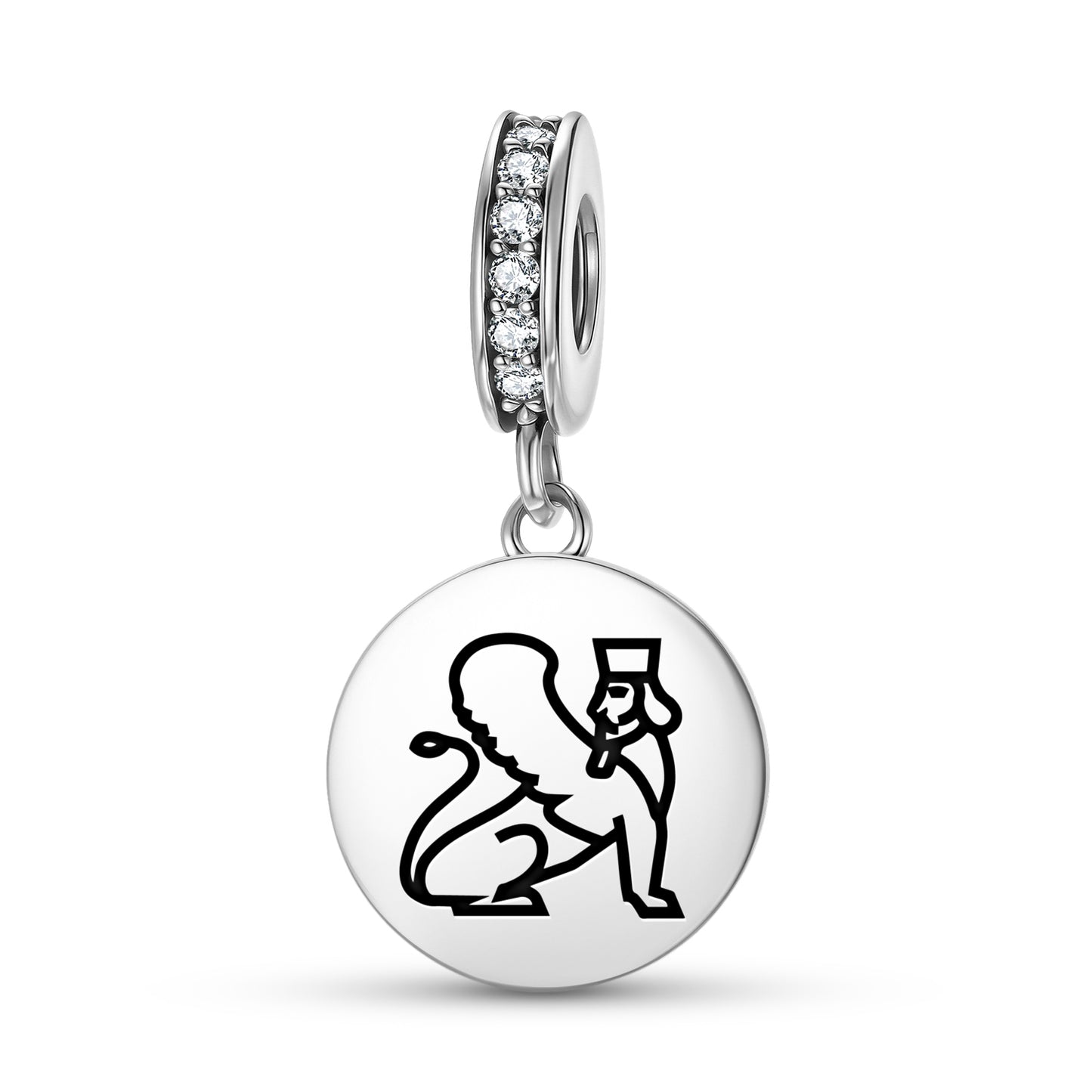 Winged Sphinx Persian Symbols Pendant Dangle Charm