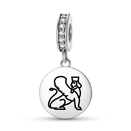 Winged Sphinx Persian Symbols Pendant Dangle Charm