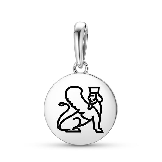 Winged Sphinx Persian Symbols Pendant Dangle Charm