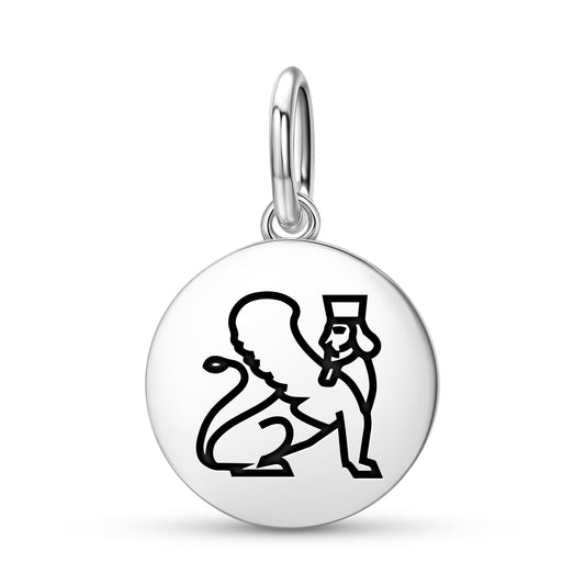 Winged Sphinx Persian Symbols Pendant Dangle Charm
