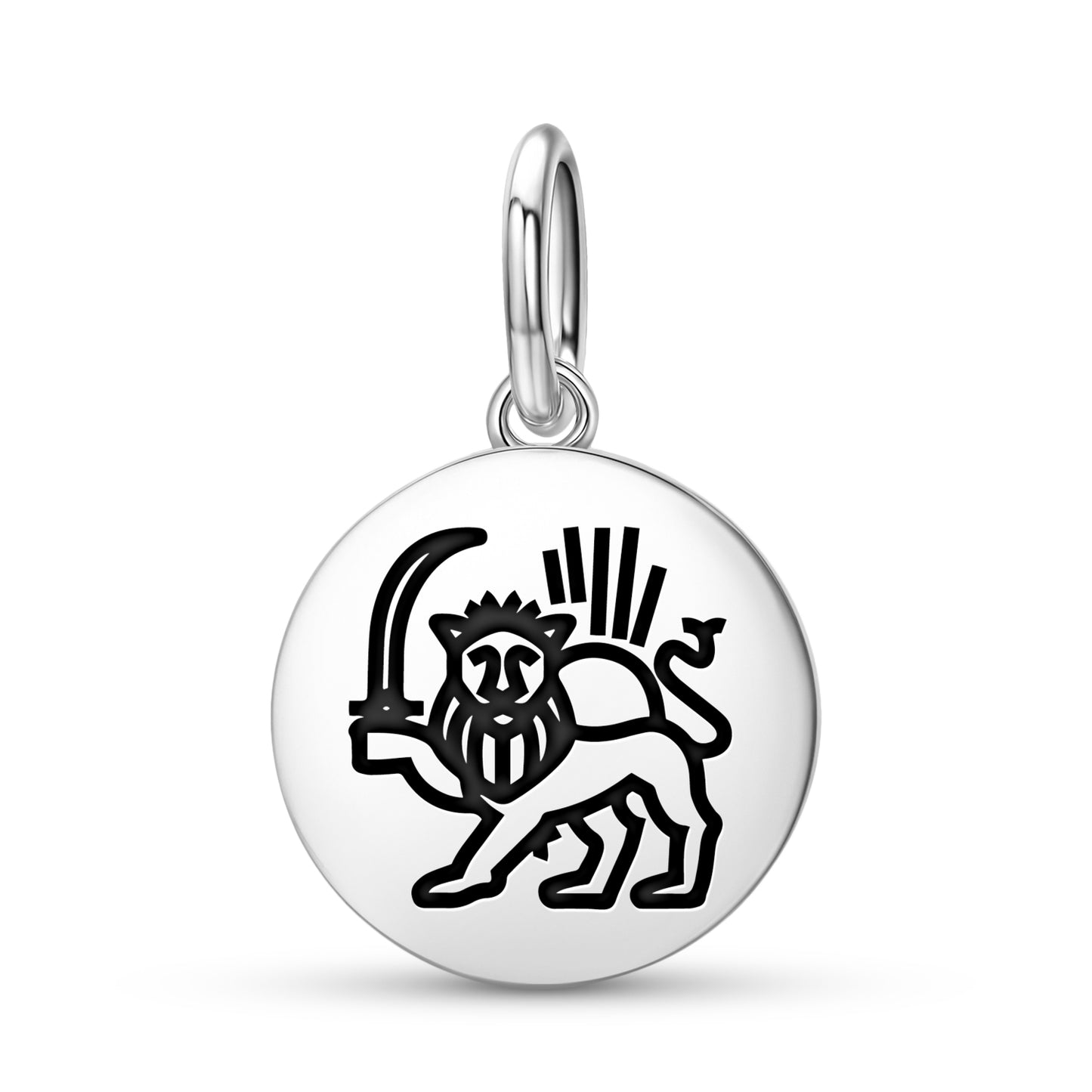 Hvare khshaeta – Sun and Lion Persian Symbols Pendant Dangle Charm