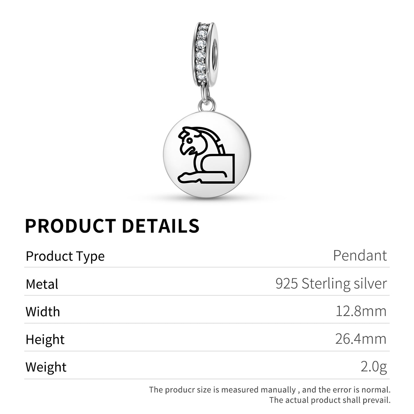 Huma Persian Symbols Pendant Dangle Charm