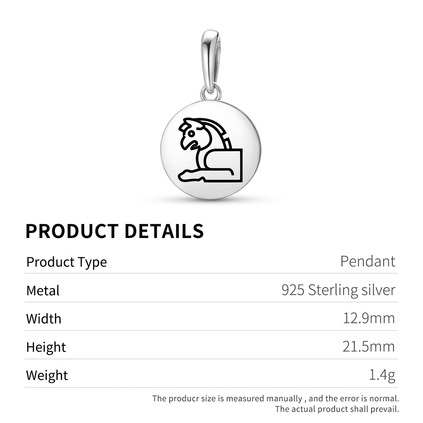 Huma Persian Symbols Pendant Dangle Charm