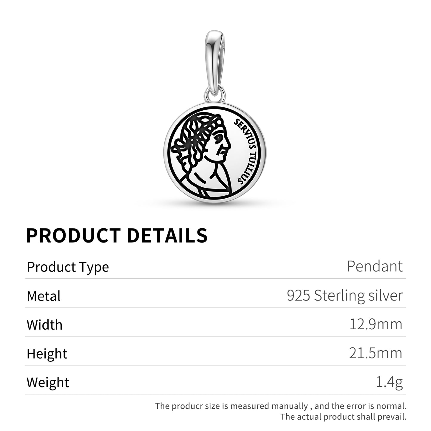 Servius Tullius Roman Empire Symbols Pendant Dangle Charm