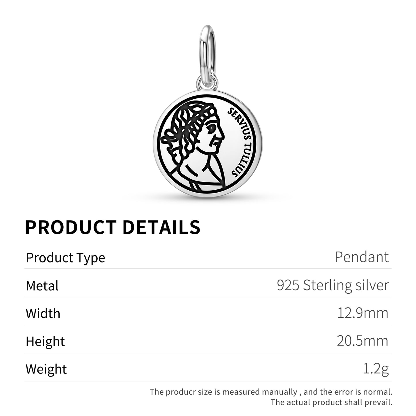 Servius Tullius Roman Empire Symbols Pendant Dangle Charm