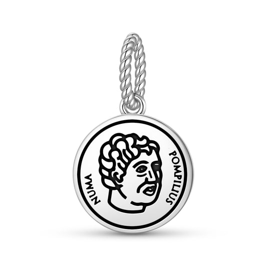 Numa Pompilius Roman Empire Symbols Pendant Dangle Charm