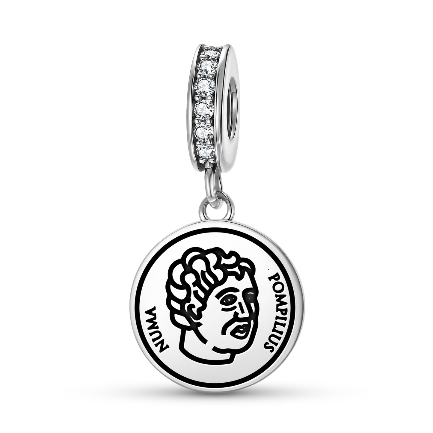 Numa Pompilius Roman Empire Symbols Pendant Dangle Charm