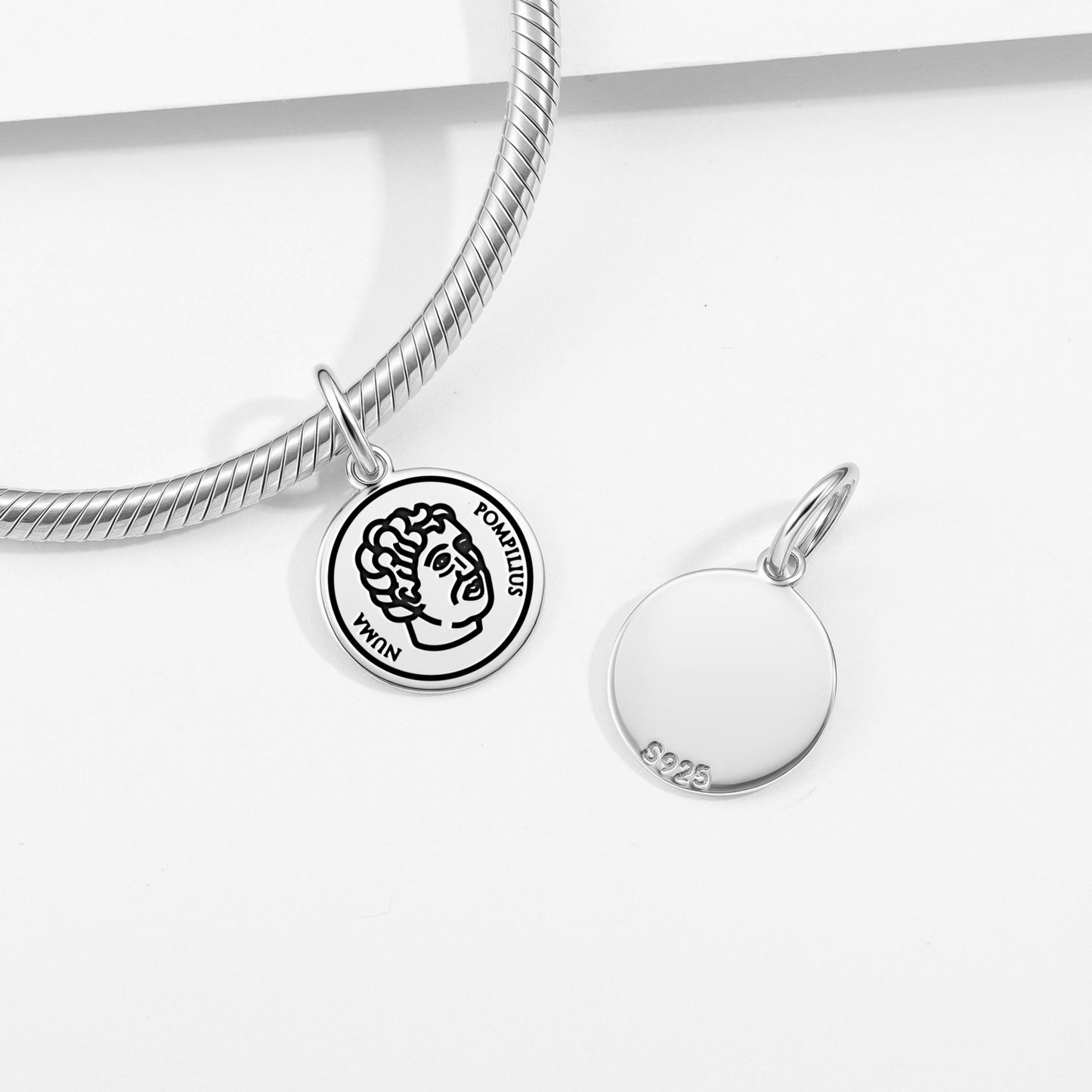 Numa Pompilius Roman Empire Symbols Pendant Dangle Charm