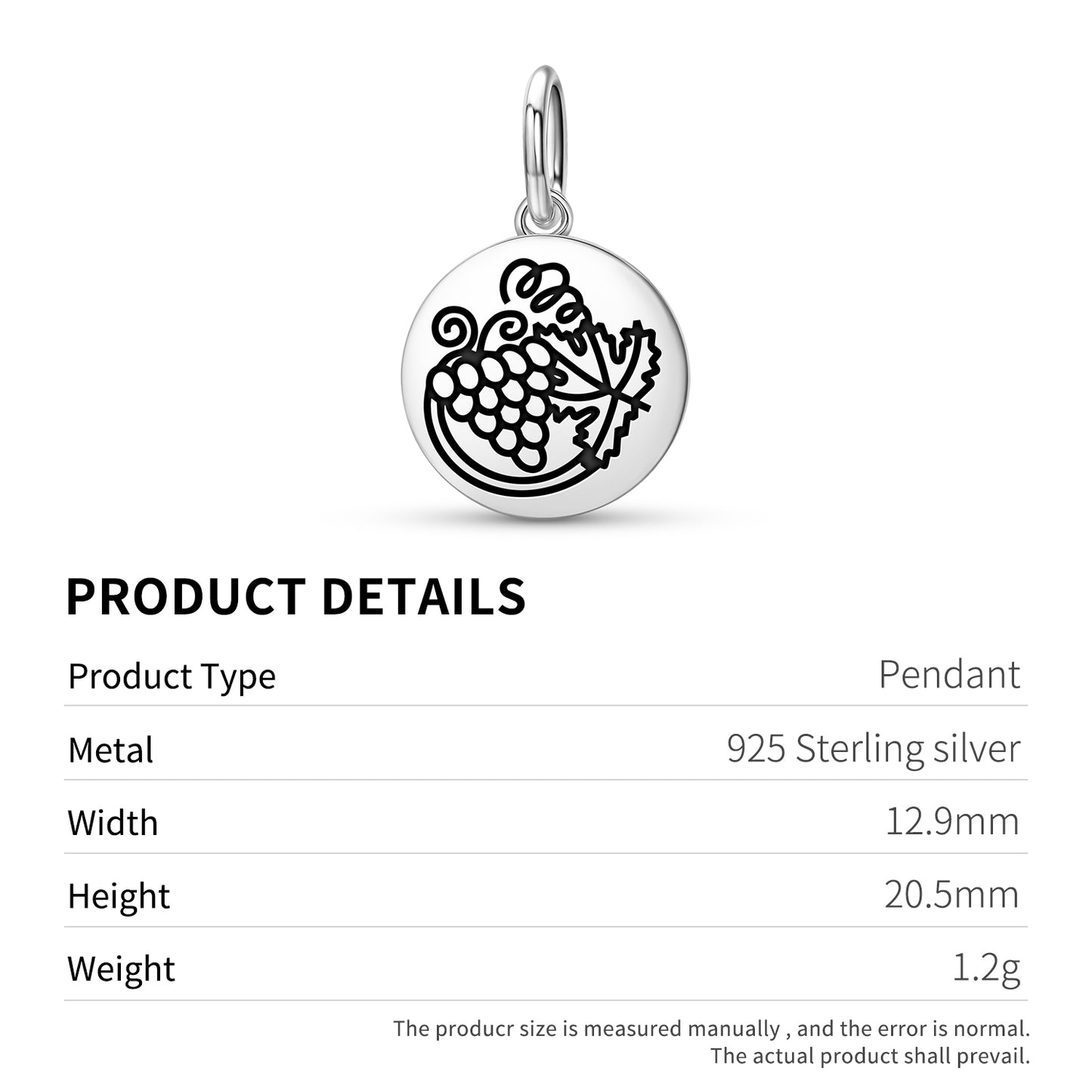 Grapevine Vitis Vivifera Roman Empire Symbols Pendant Dangle Charm