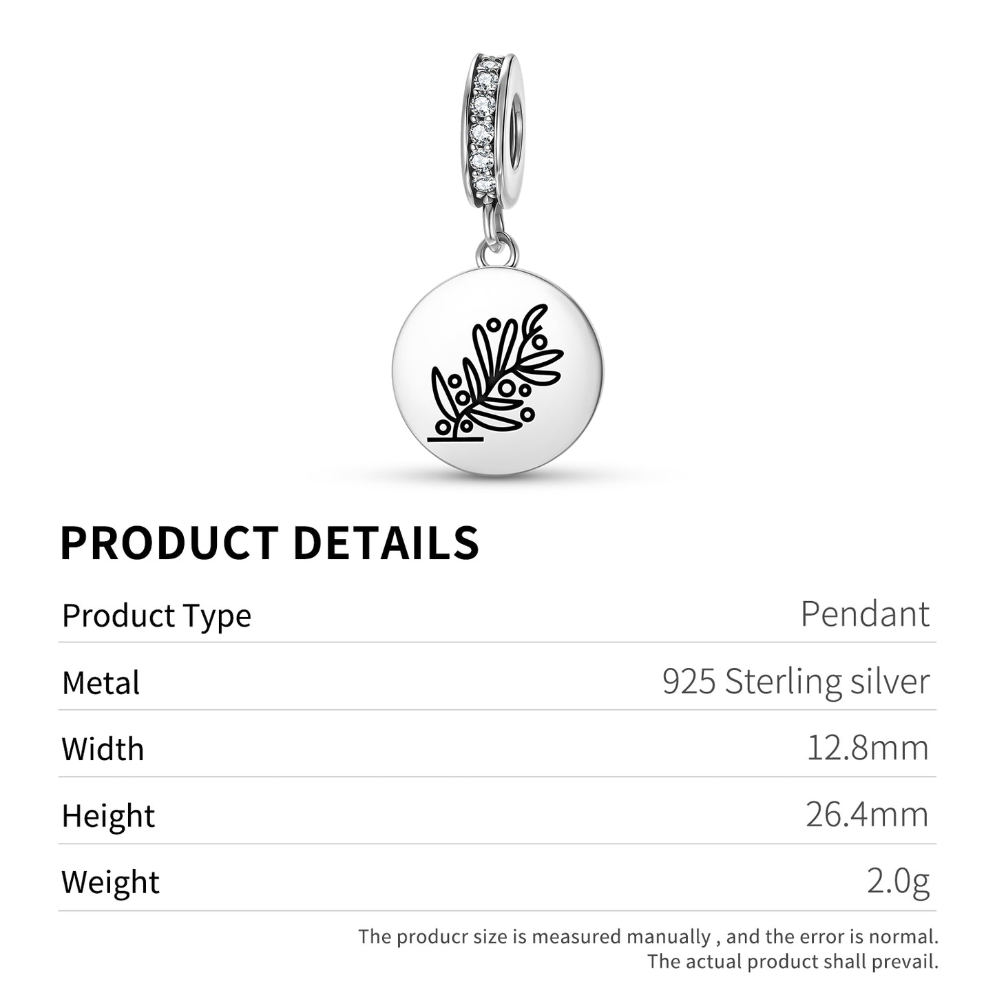Olive Olivum Roman Empire Symbols Pendant Dangle Charm