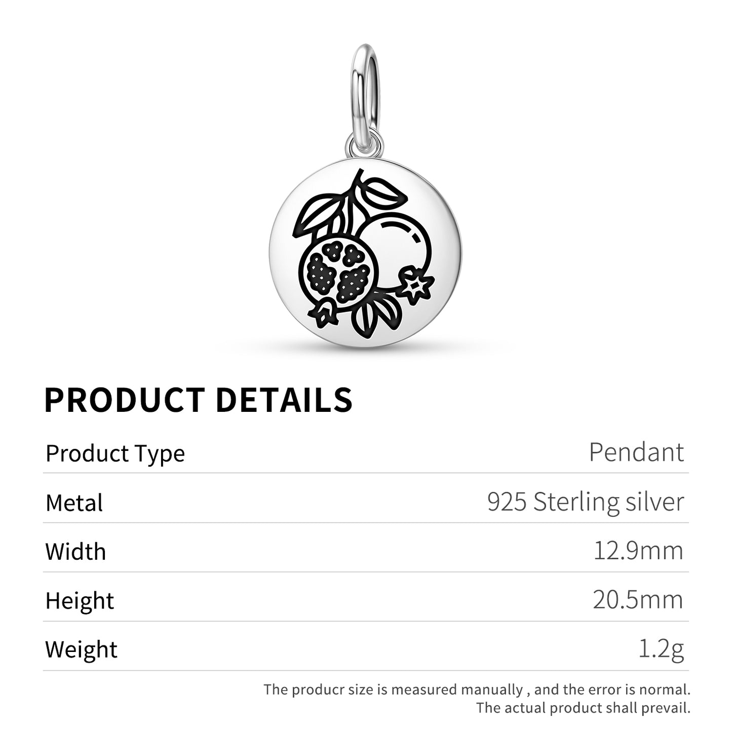 The pomegranate Roman Empire Symbols Pendant Dangle Charm