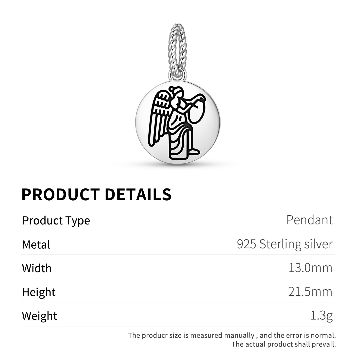 Winged Victory Roman Empire Symbols Pendant Dangle Charm