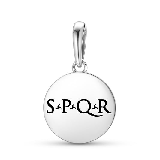 S.P.Q.R. Roman Empire Symbols Pendant Dangle Charm
