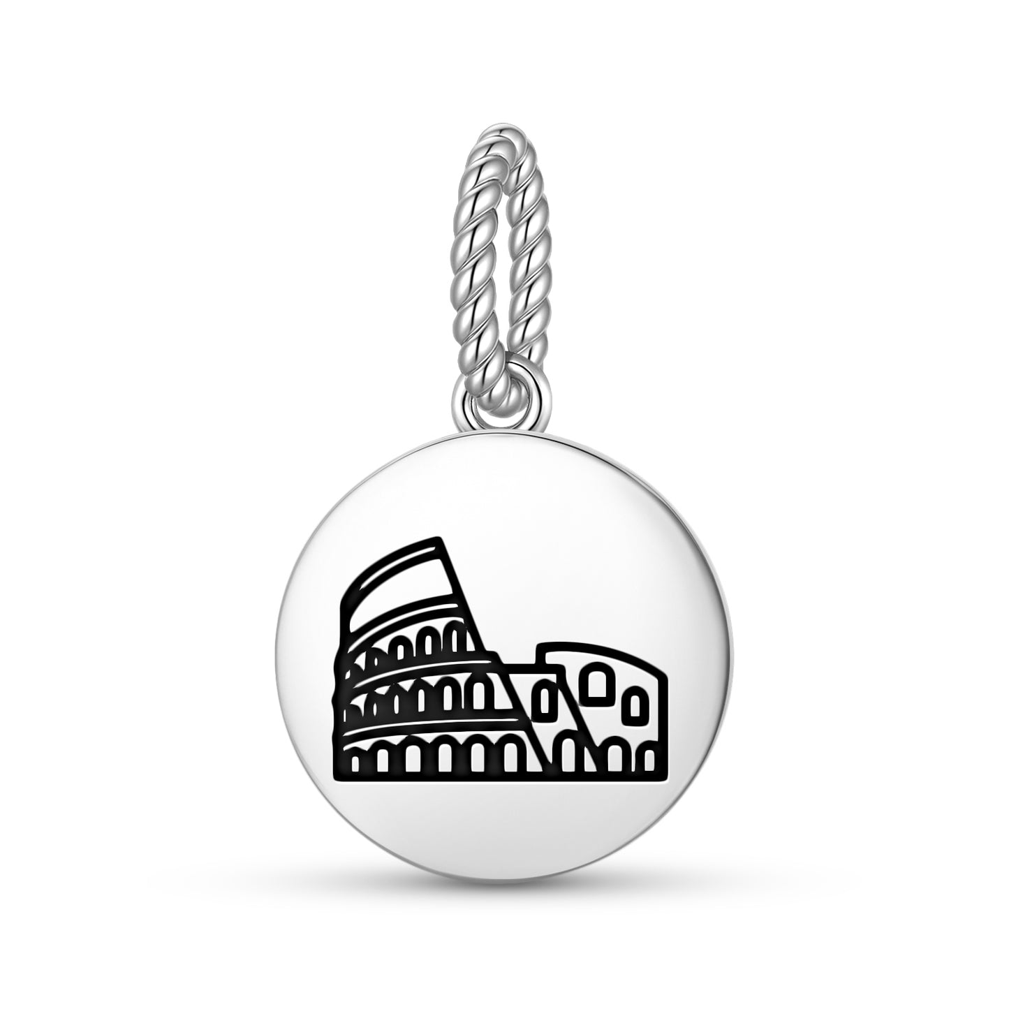 Colosseum Roman Empire Symbols Pendant Dangle Charm