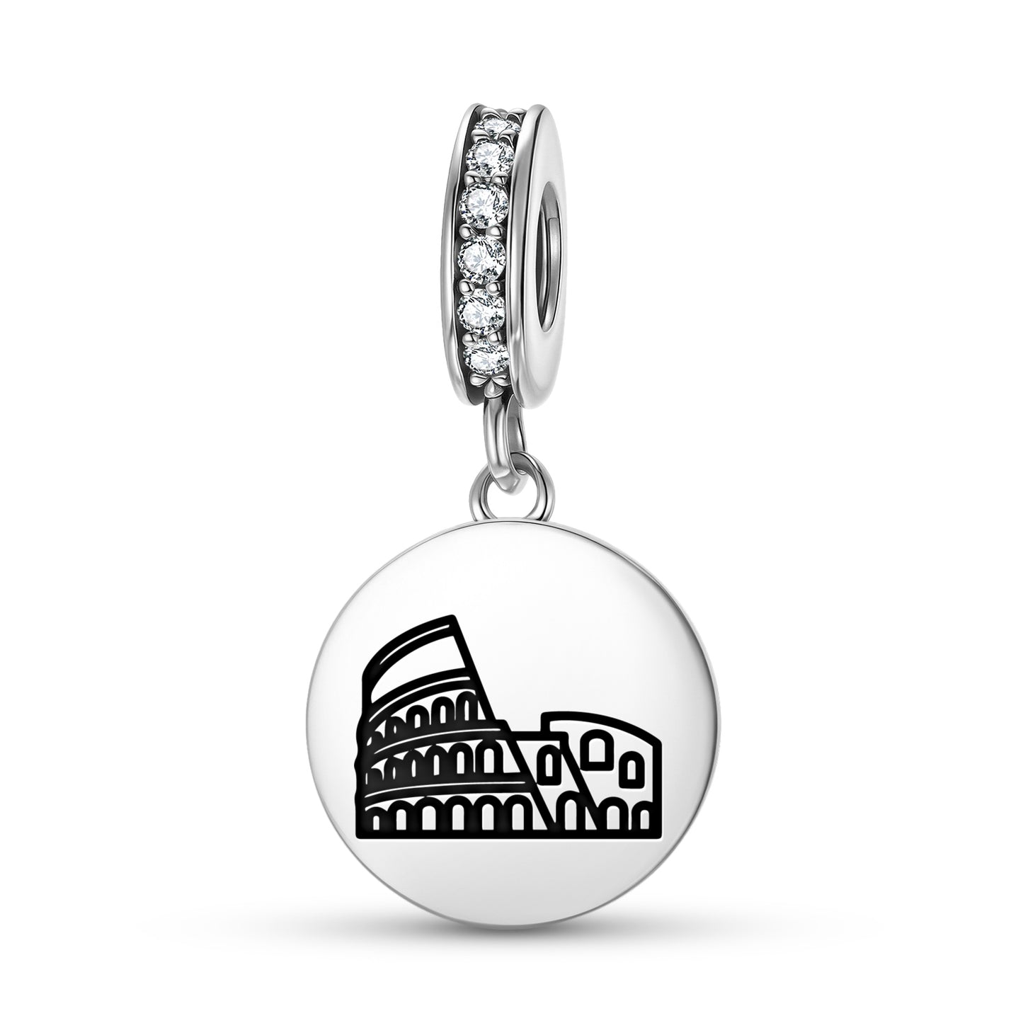 Colosseum Roman Empire Symbols Pendant Dangle Charm