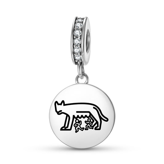 Capitoline she-wolf Roman Empire Symbols Pendant Dangle Charm
