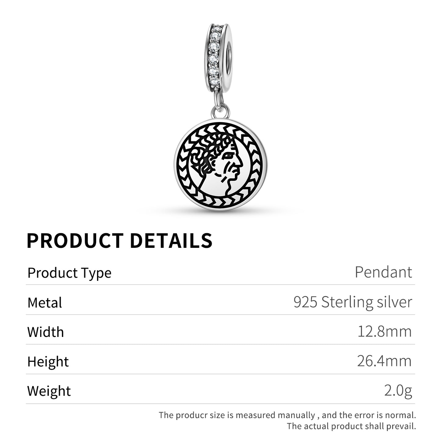 Julius Caesar Roman Empire Symbols Pendant Dangle Charm