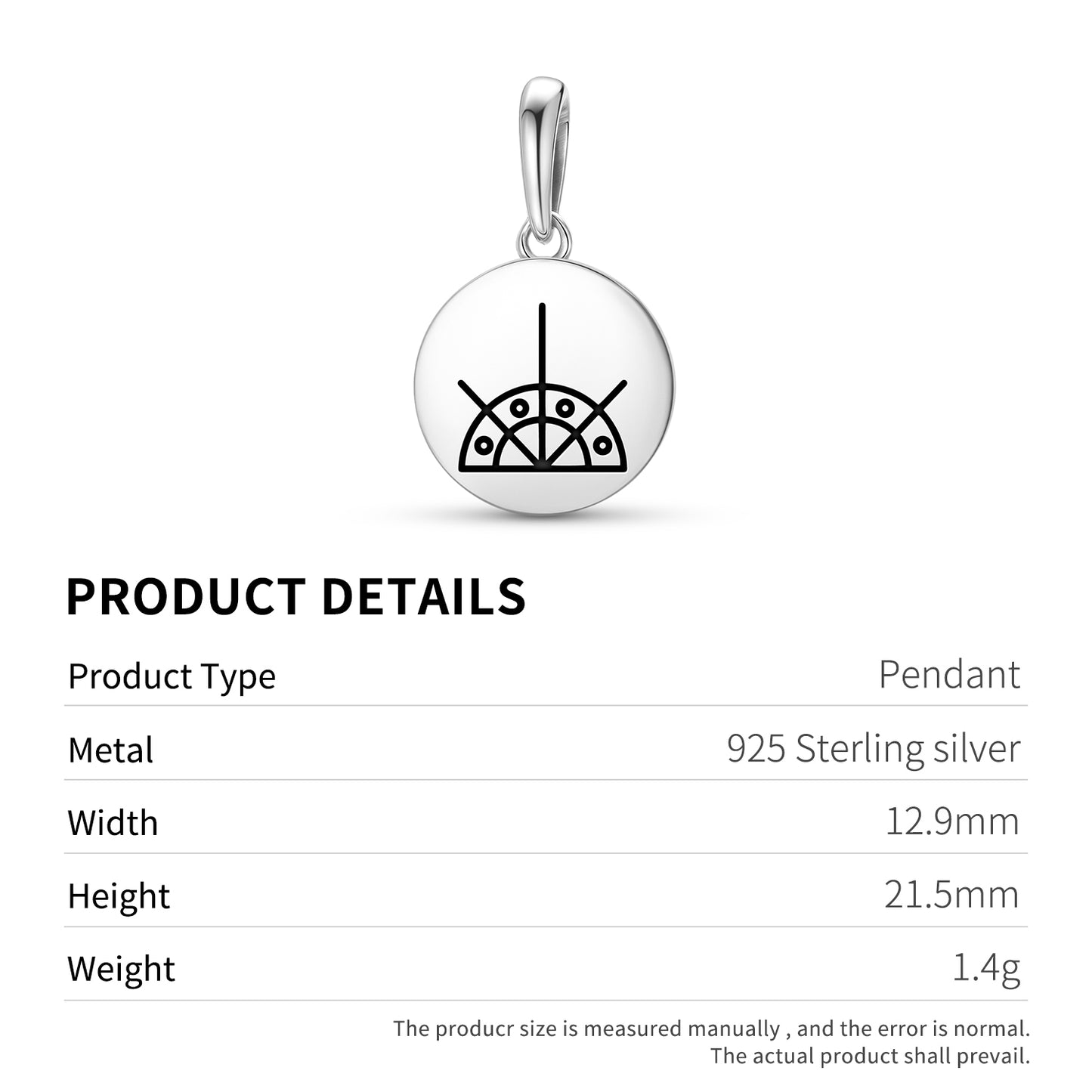 Kuu The Moon Sami Symbols Pendant Dangle Charm