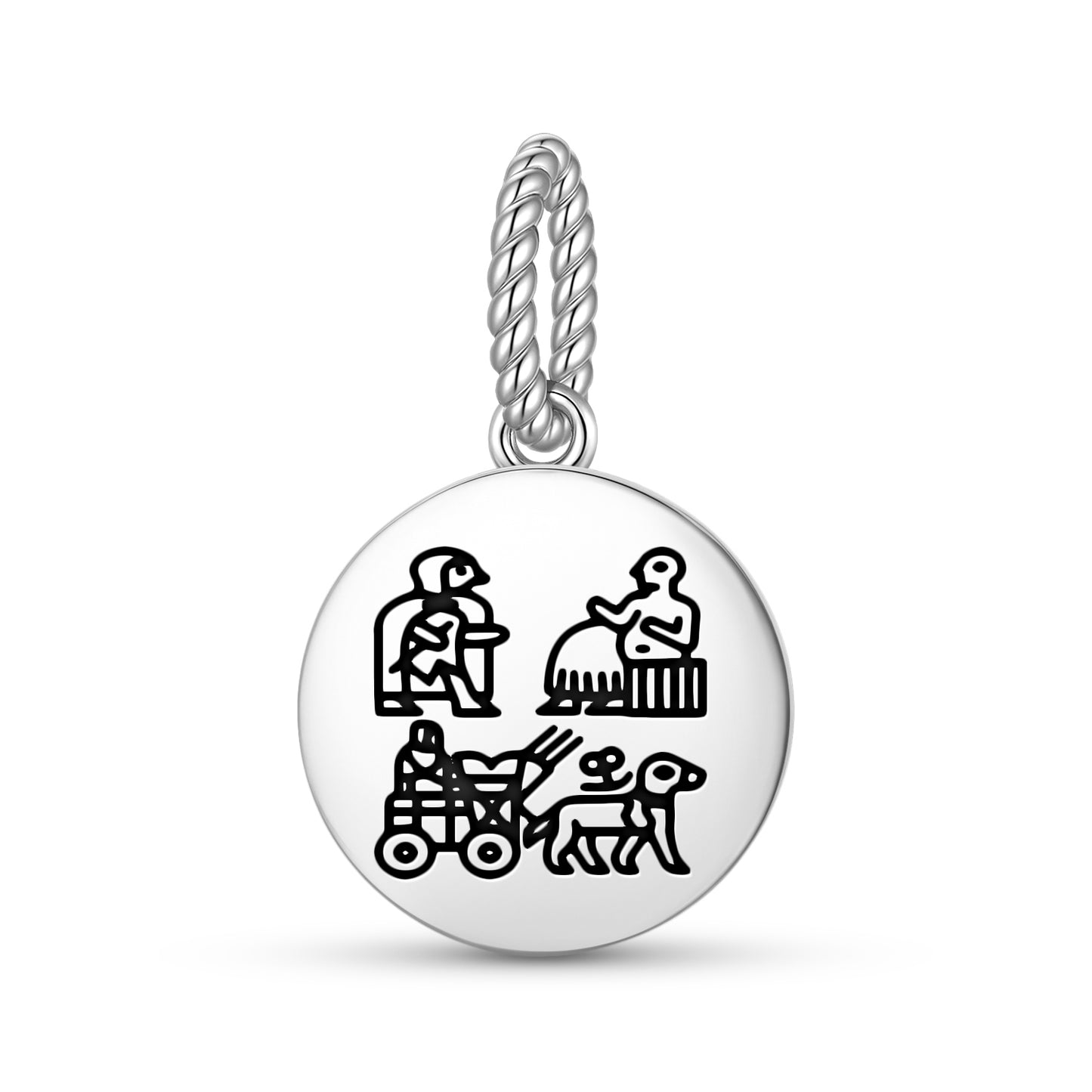 Standard of Ur Sumerian Symbols Pendant Dangle Charm