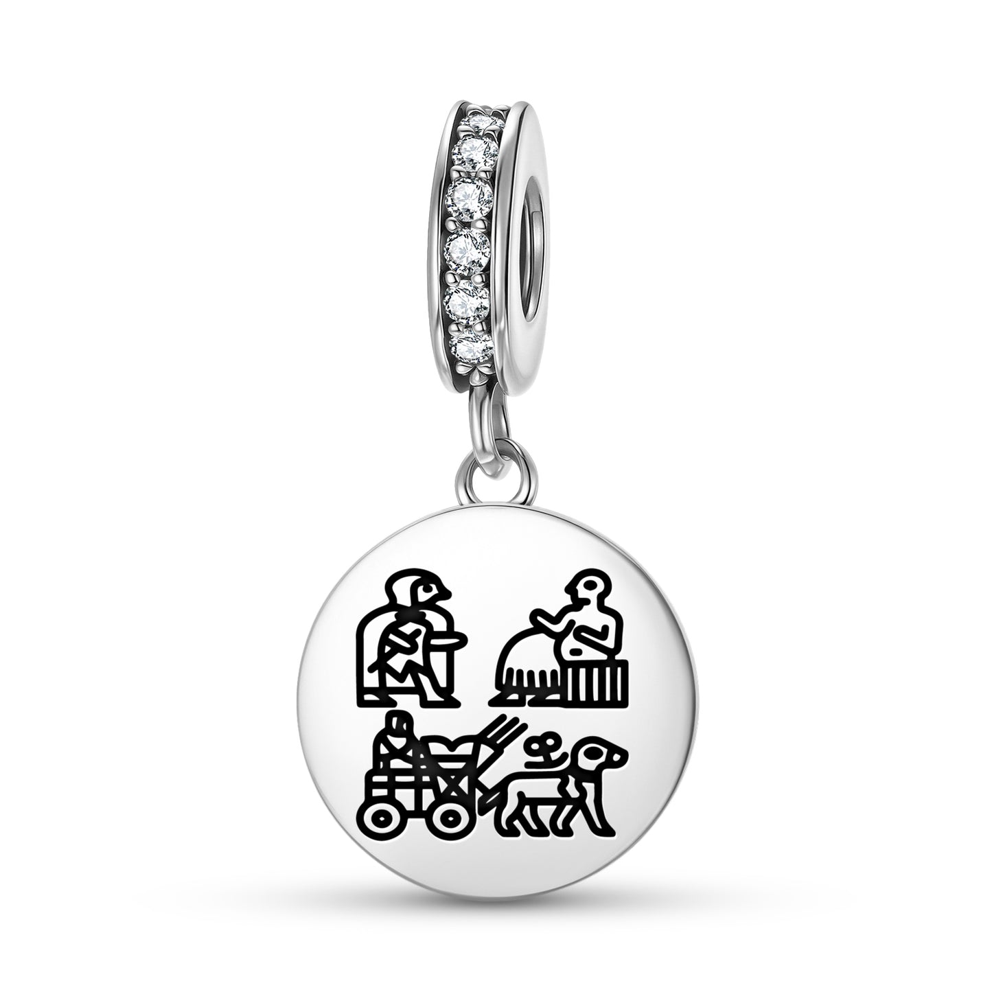 Standard of Ur Sumerian Symbols Pendant Dangle Charm