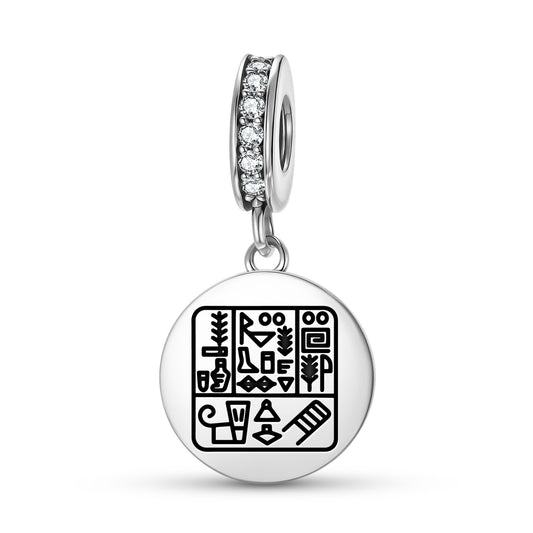 Cuneiform alphabet Sumerian Symbols Pendant Dangle Charm