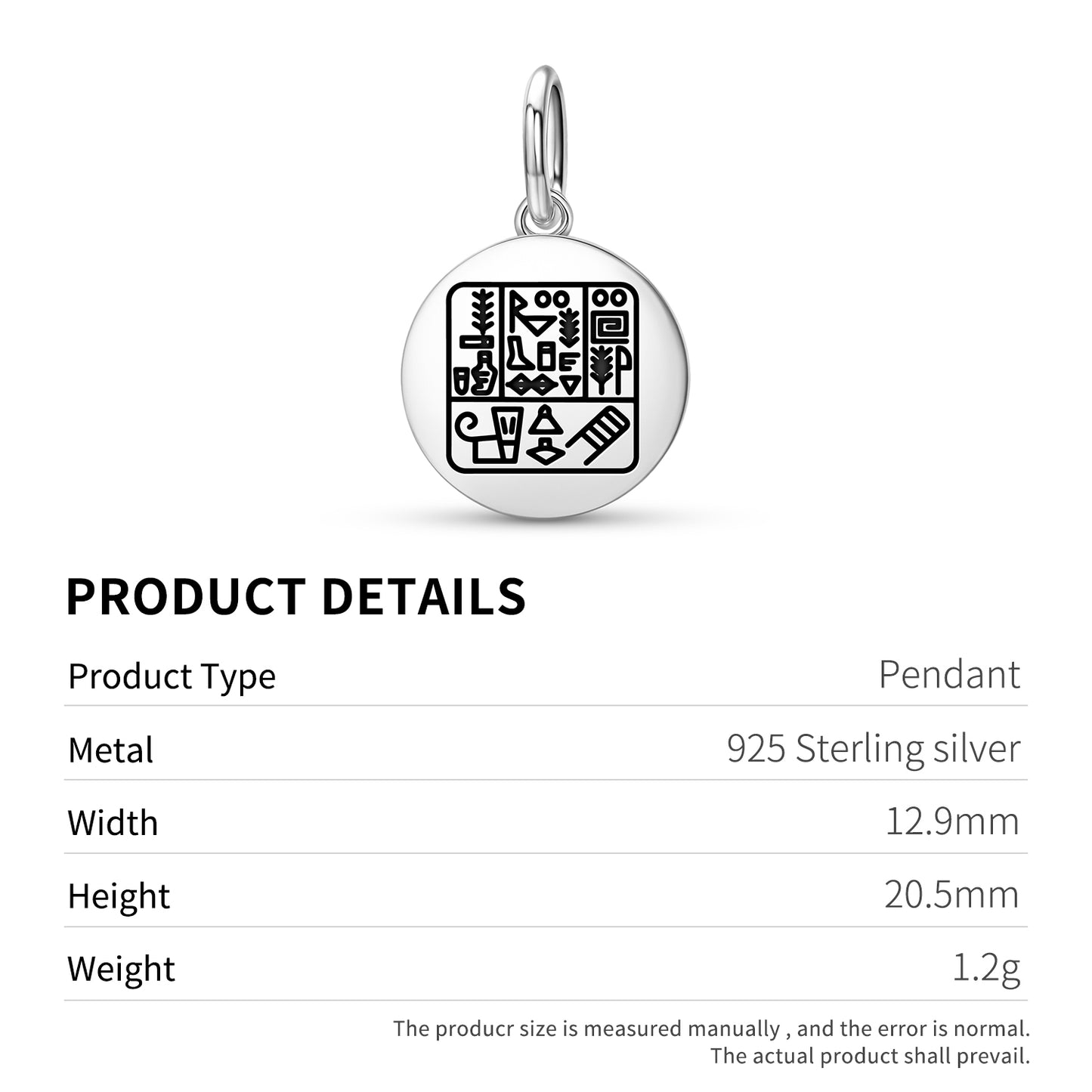 Cuneiform alphabet Sumerian Symbols Pendant Dangle Charm