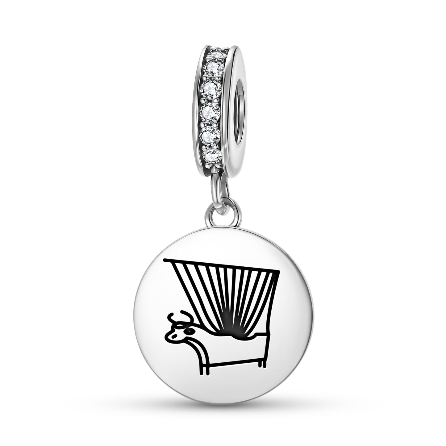 Bull Headed Lyre of Ur Sumerian Symbols Pendant Dangle Charm