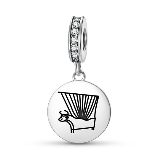 Bull Headed Lyre of Ur Sumerian Symbols Pendant Dangle Charm