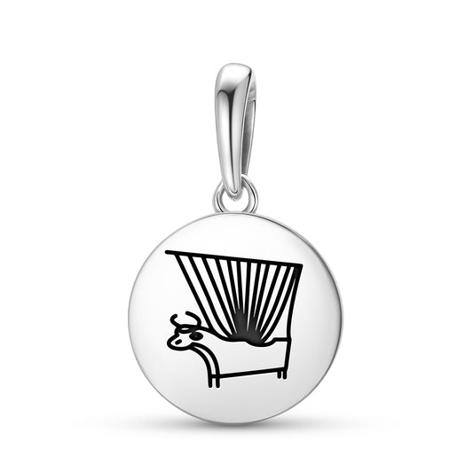 Bull Headed Lyre of Ur Sumerian Symbols Pendant Dangle Charm