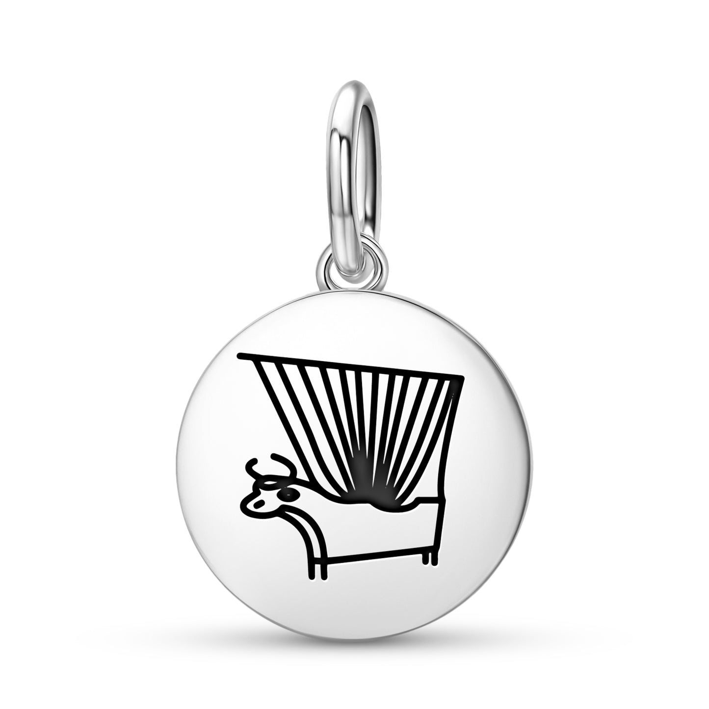 Bull Headed Lyre of Ur Sumerian Symbols Pendant Dangle Charm