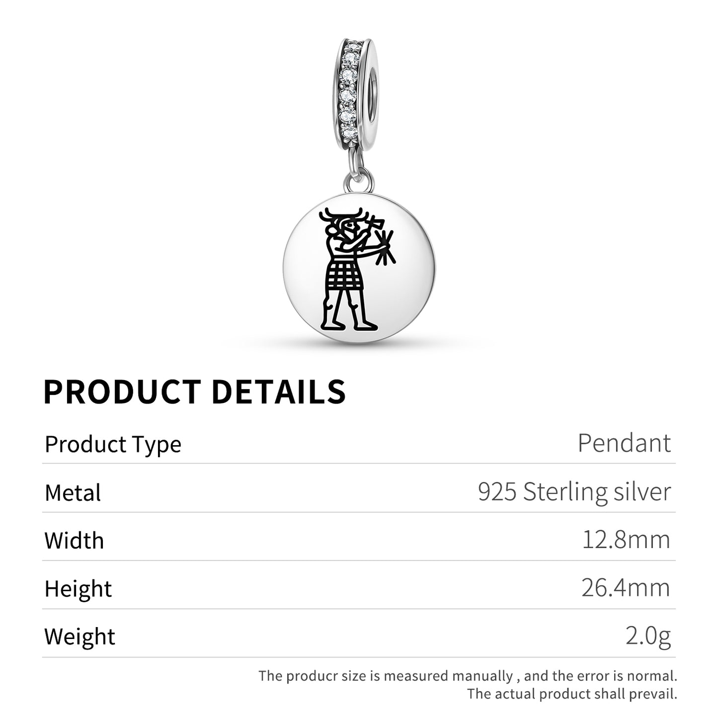 Ishkur Sumerian Symbols Pendant Dangle Charm
